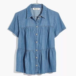 Madewell Denim Seamed Button-Down Shirt